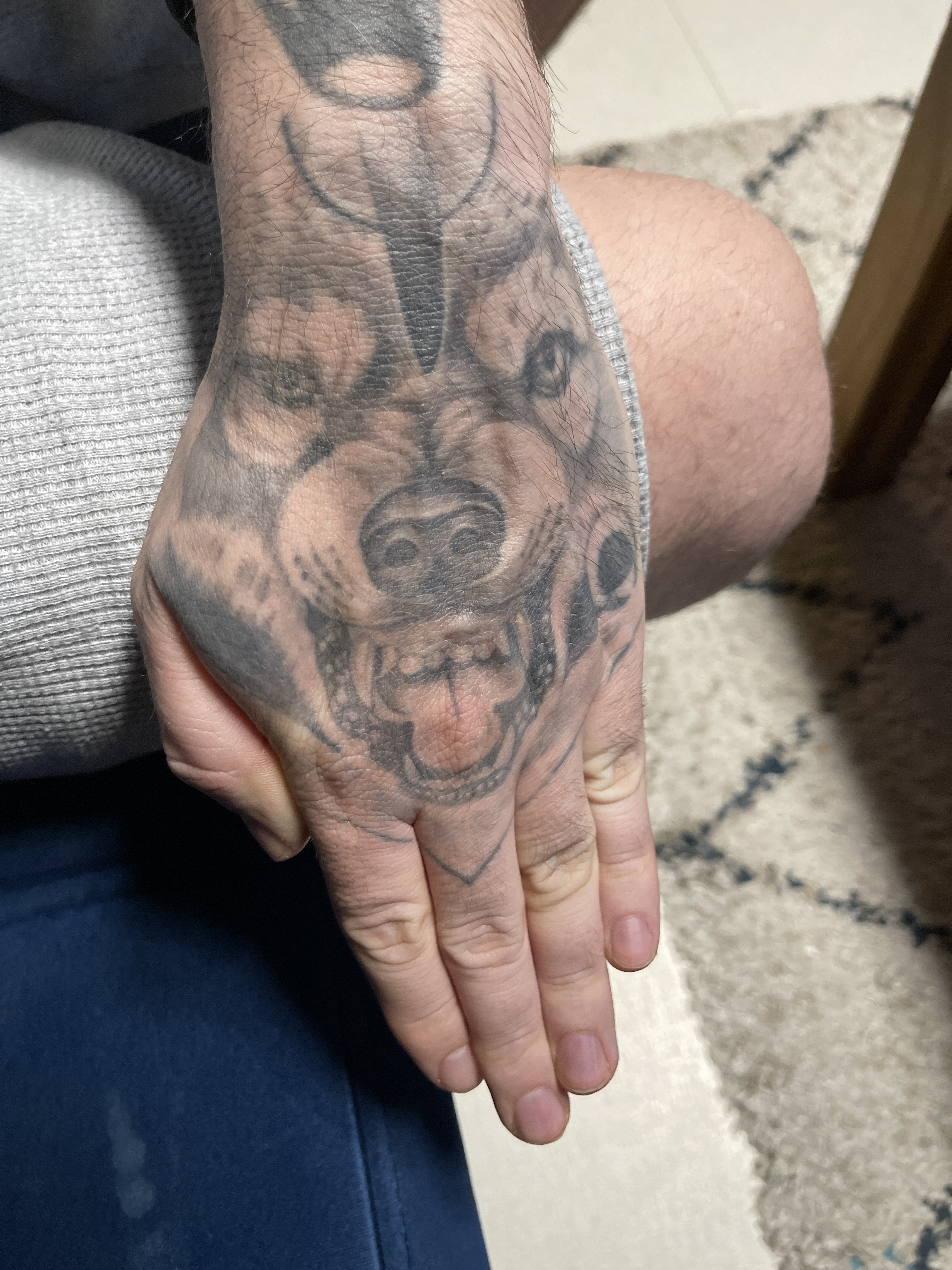 Aged Hand Tattoos With Character But Needing Refresh