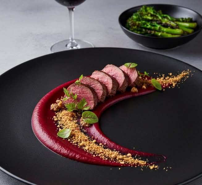 Stunning Modern Plating with Masterful Color and Texture Balance